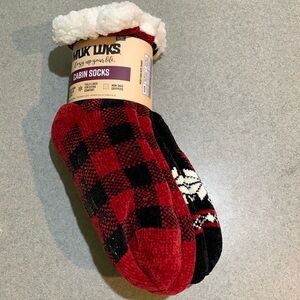 Muk Luks Cabin Socks 2 pair. L/XL. NEW